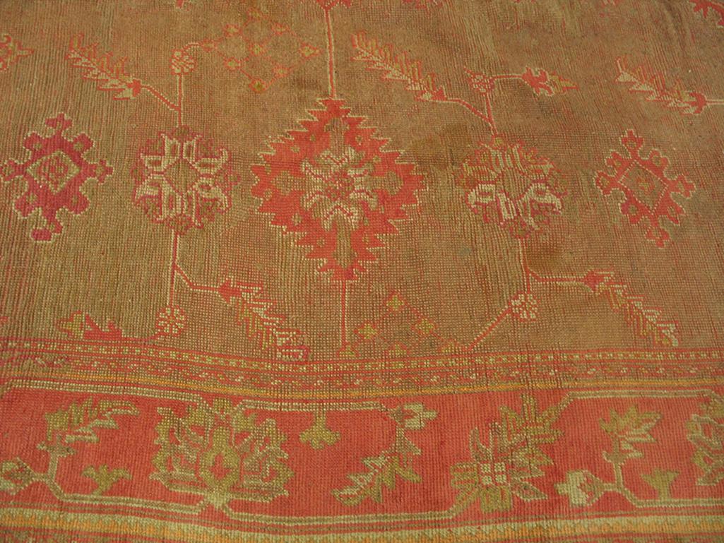 Wool Early 20th Century Turkish Oushak Carpet  ( 9'6