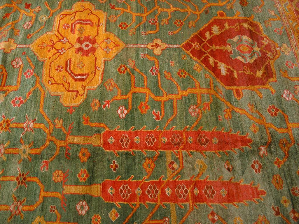Late 19th Century 19th Century Turkish Oushak Carpet ( 12'4