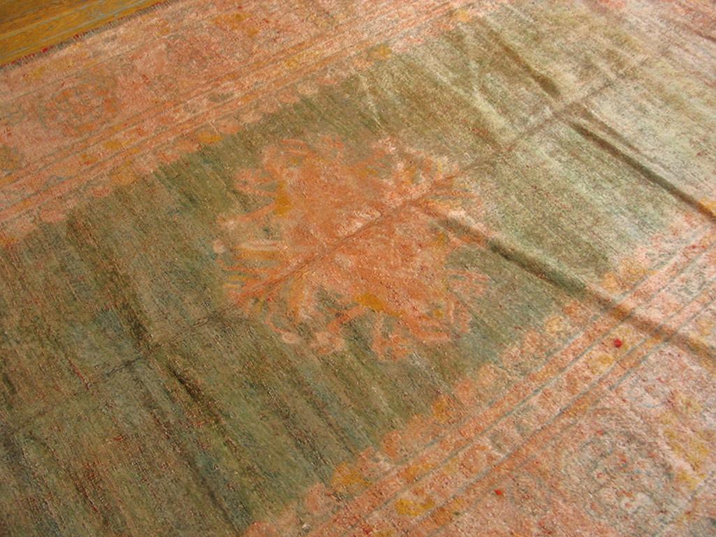 Late 19th Century 19th Century Turkish Angora Oushak Carpet ( 5' x 8'9
