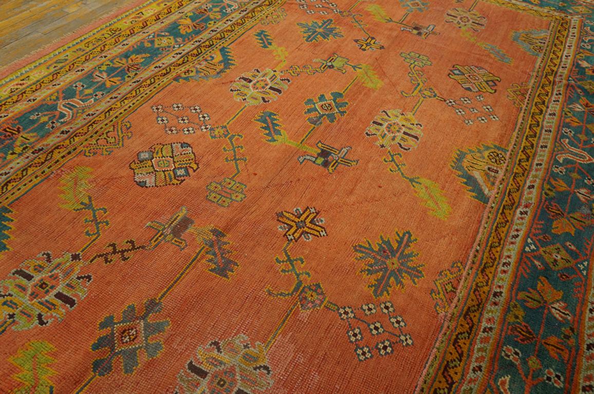 Wool 1930s Turkish Oushak Carpet ( 8'5
