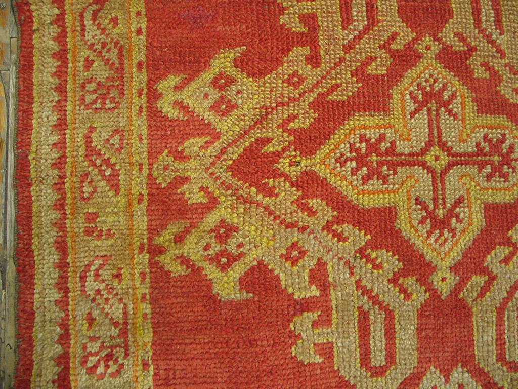 Wool Early 20th Century Turkish Oushak Carpet ( 3'2