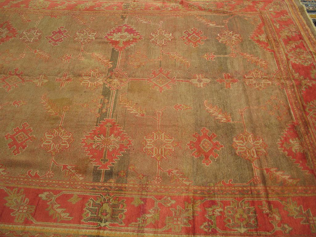 Early 20th Century Turkish Oushak Carpet  ( 9'6