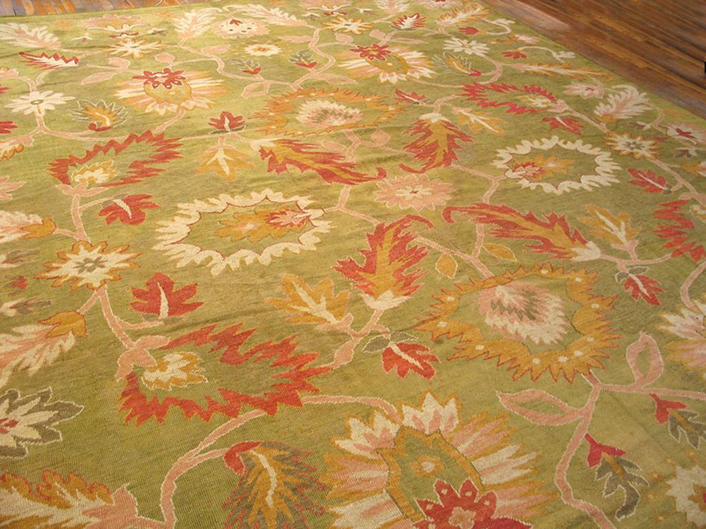 Late 19th Century Turkish Anatolian Oushak Carpet (12'4