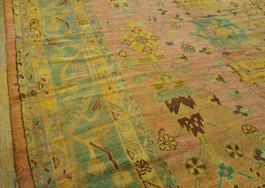 Early 20th Century Turkish Oushak Carpet ( 14'2