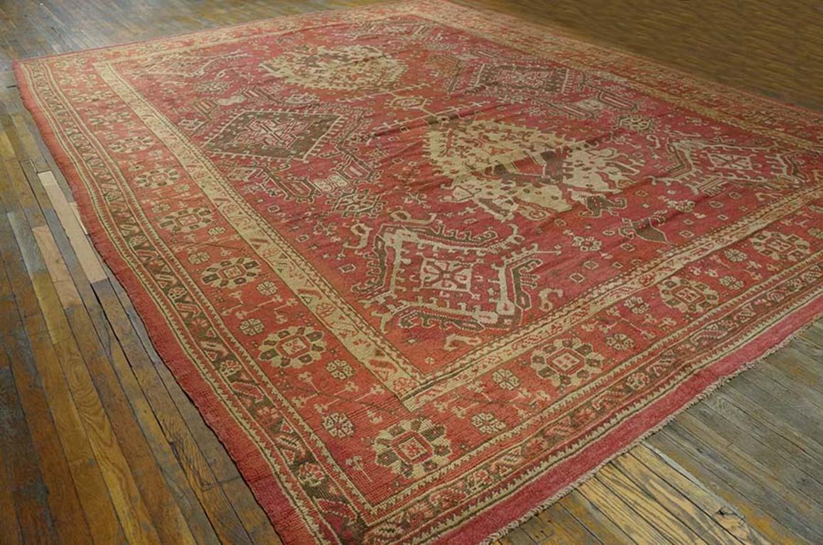 20th Century Antique Oushak Carpet For Sale