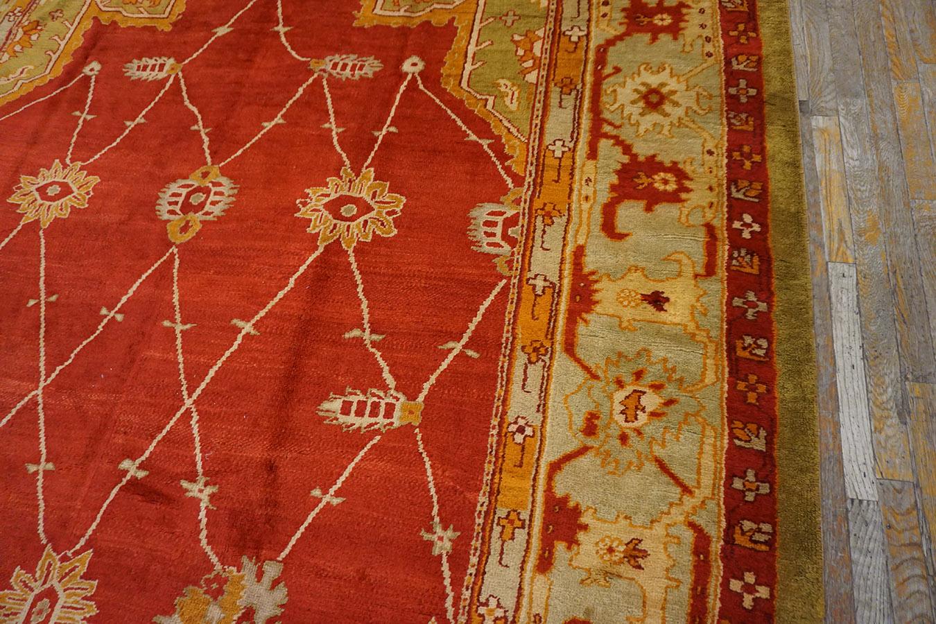 Early 20th Century Turkish Oushak Carpet  ( 9' x 21'5