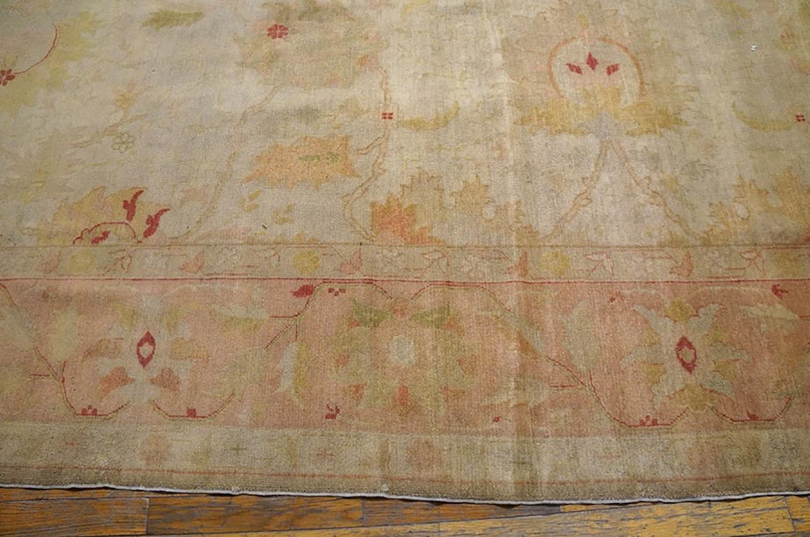 Early 20th Century Turkish Borlou Oushak Carpet ( 15'4