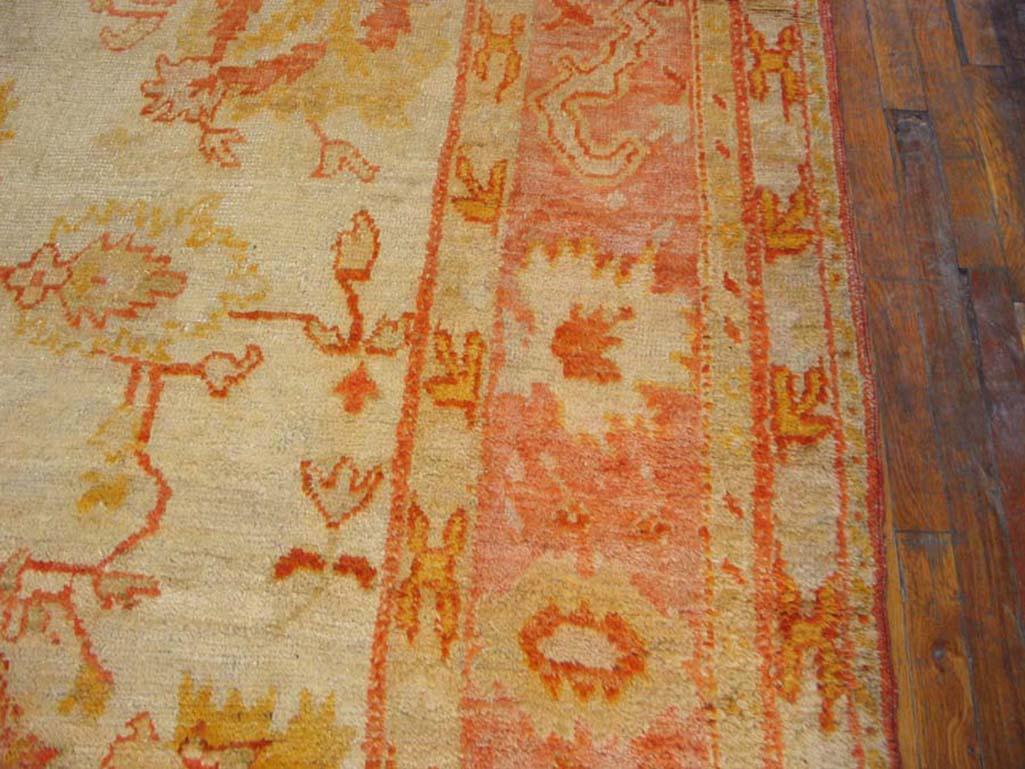 19th Century Turkish Oushak Carpet  ( 11'10