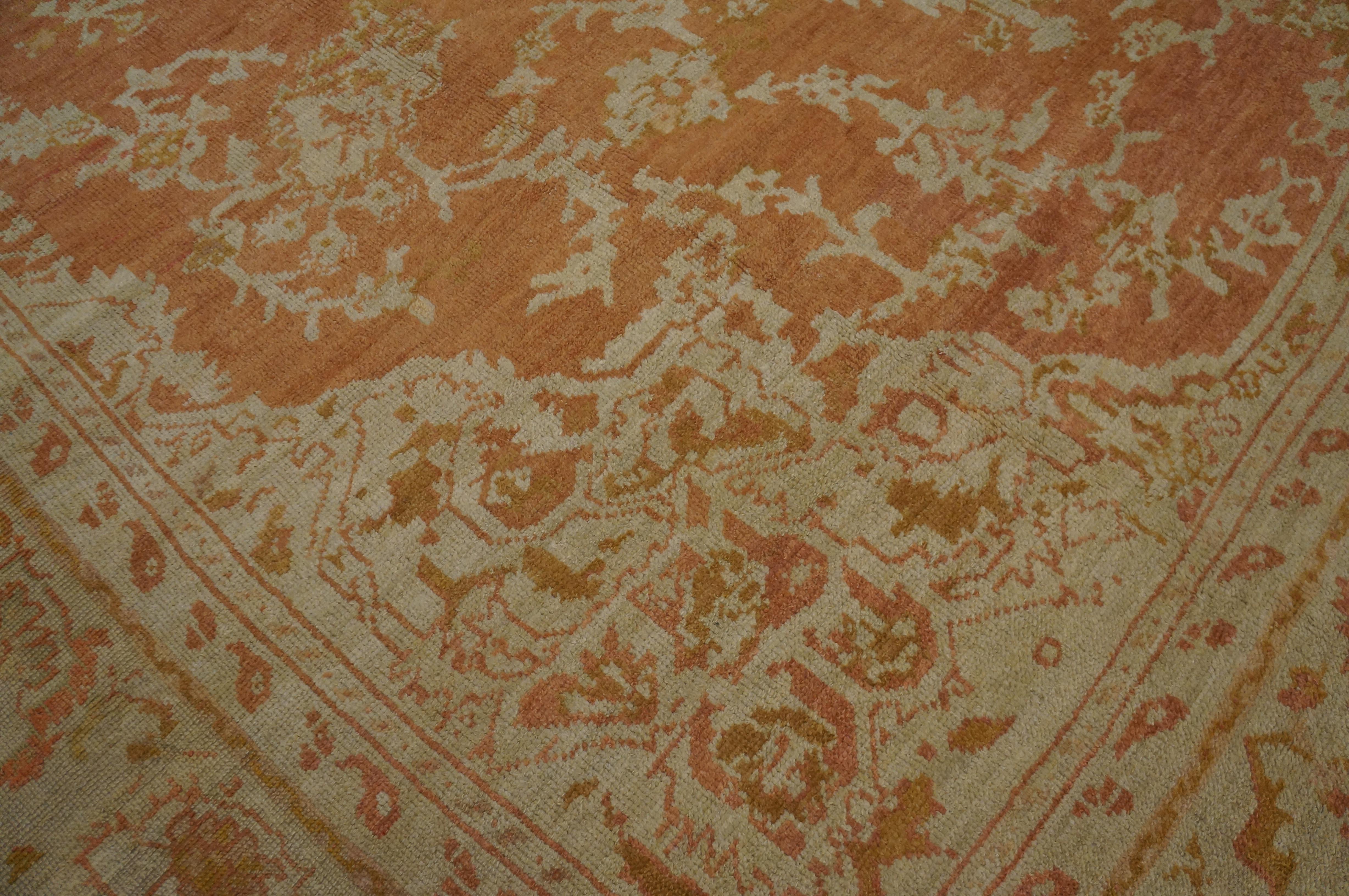 Early 20th Century Turkish Oushak Carpet ( 11'9