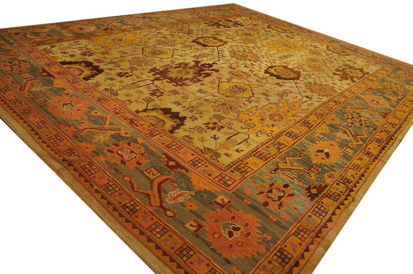 Early 20 Century Turkish Oushak Carpet ( 13' x 16'4