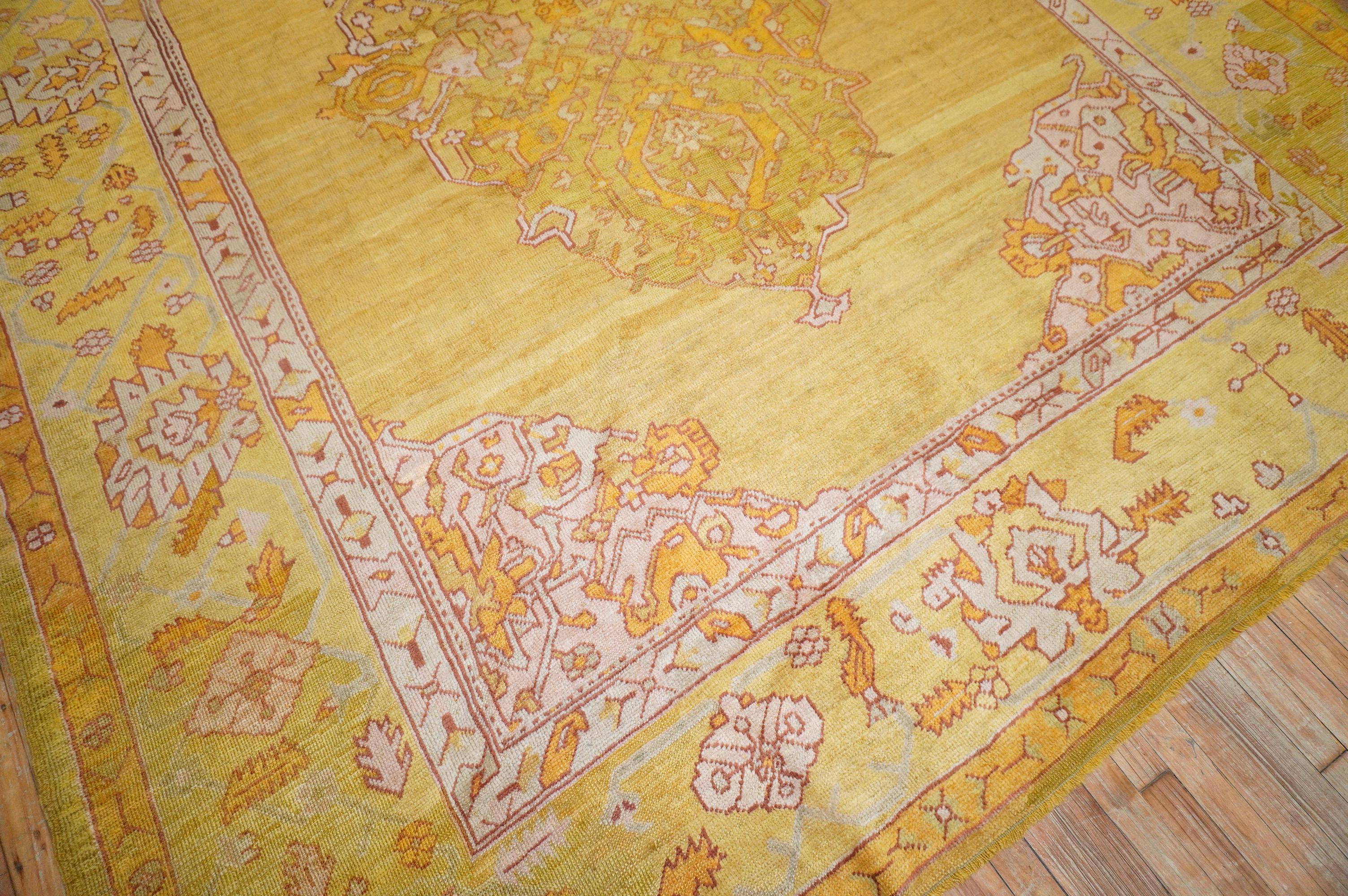 Antique Oushak Rug For Sale 1