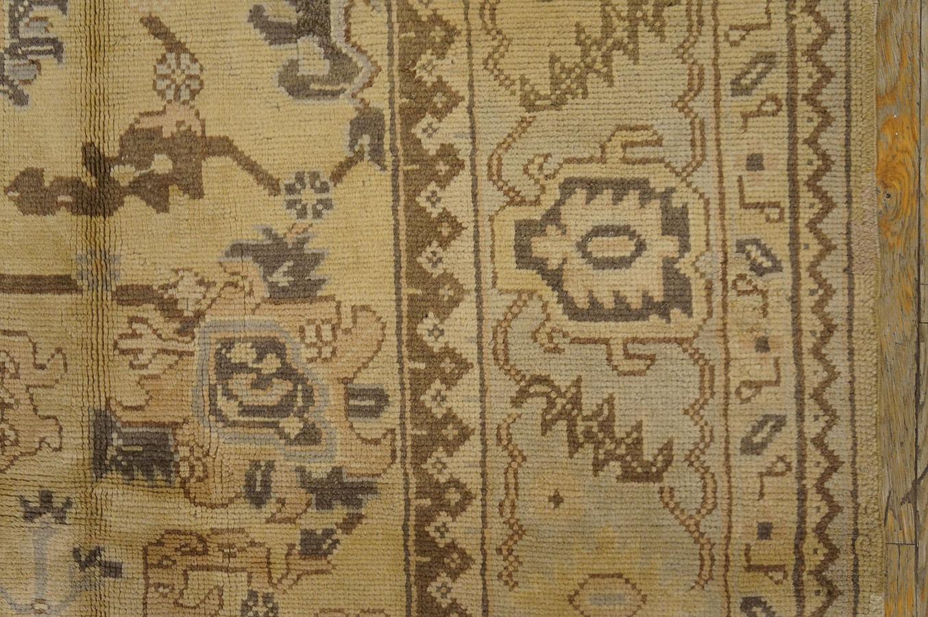 Early 20th Century Turkish Oushak Carpet ( 9'3
