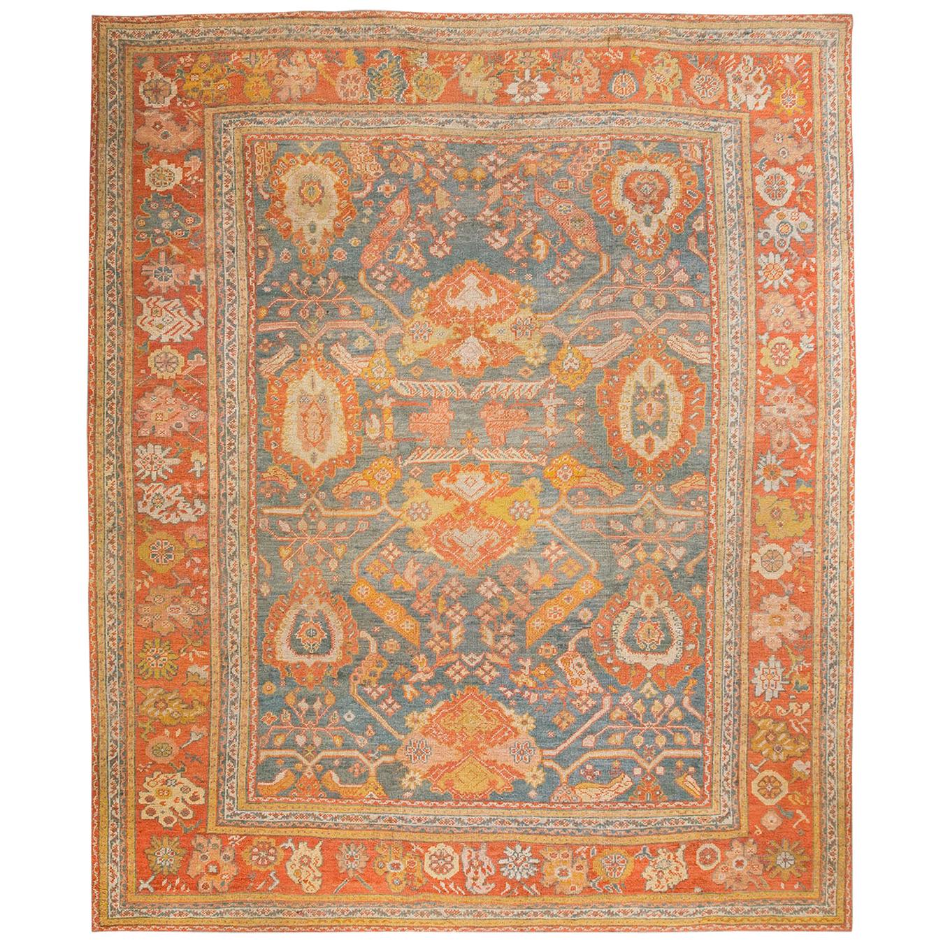 Antique Oushak Rug For Sale at 1stDibs