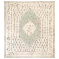 Antique Late 19th Century Turkish Oushak Ghiordes Carpet ( 13' x 14'6" - 396 x 442 cm)