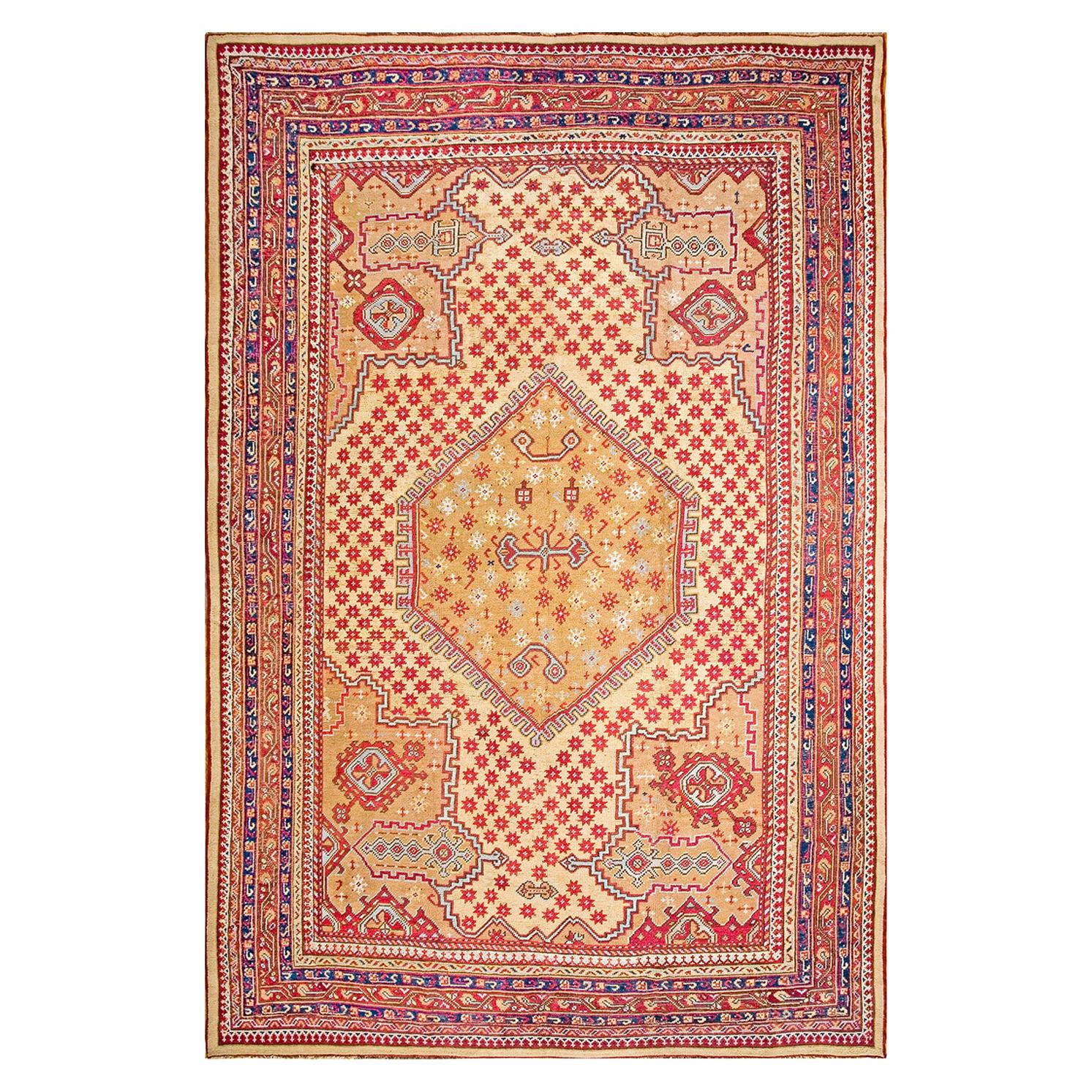 Early 19th Century Turkish Smyrna Oushak Carpet ( 10'8" x 16' - 325 x 488 ) For Sale