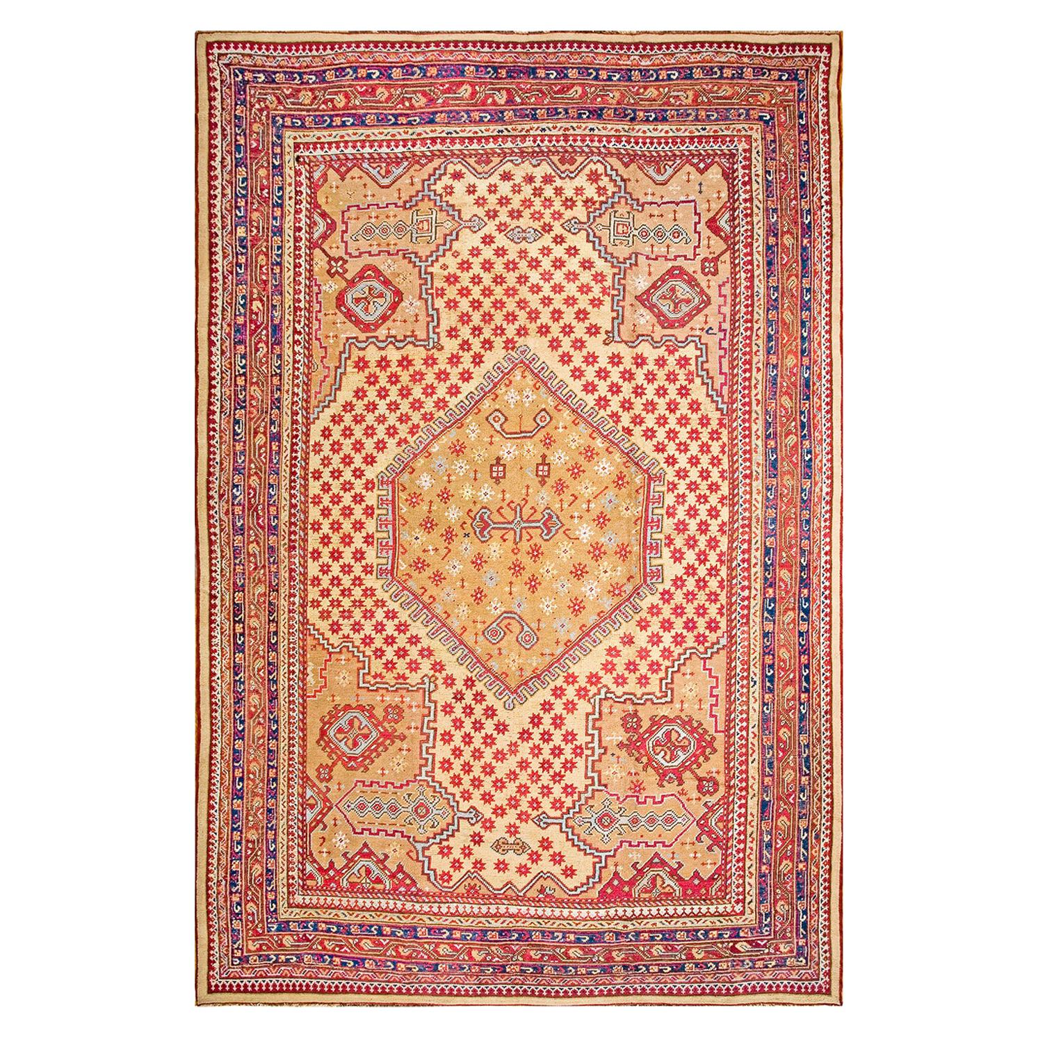 Early 19th Century Turkish Smyrna Oushak Carpet ( 10'8" x 16' - 325 x 488 ) For Sale