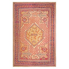 Antique Early 19th Century Turkish Smyrna Oushak Carpet ( 10'8" x 16' - 325 x 488 )