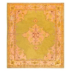Antique Early 20th Century Turkish Oushak Carpet ( 10'8" x 11'10" - 325 x 360 )