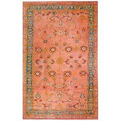 Antique Late 19th Century Turkish Oushak Carpet ( 12'6" x 19'6" - 381 x 594 )