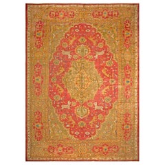 Antique Late 19th Century Turkish Oushak Carpet ( 11'8" x 16'3" - 356 x 495 )