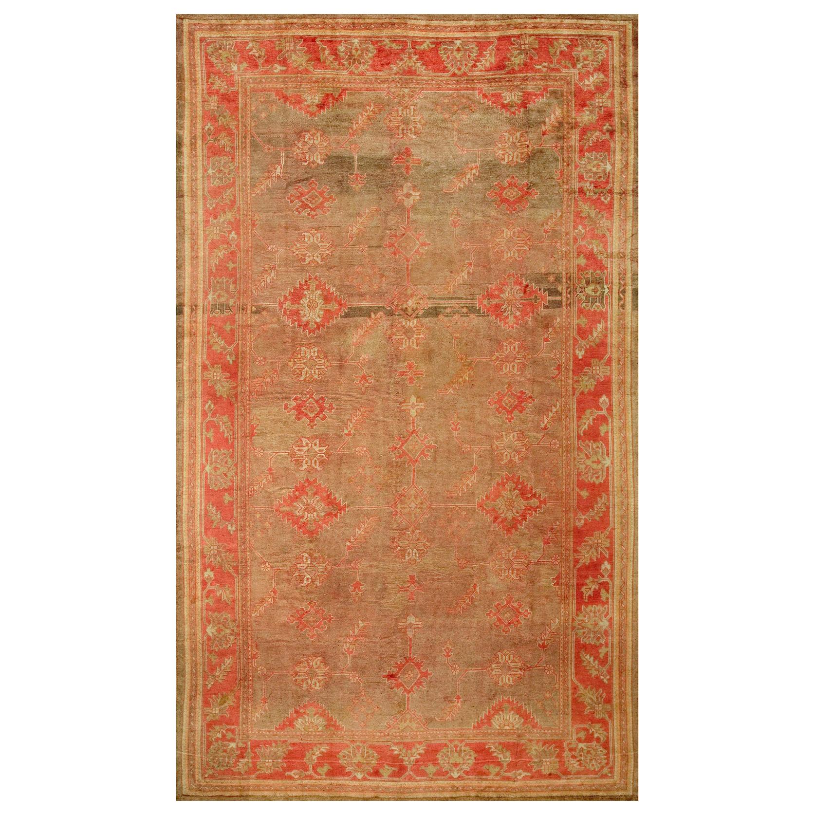 Early 20th Century Turkish Oushak Carpet  ( 9'6" x 16'6" - 290 x 503 ) For Sale