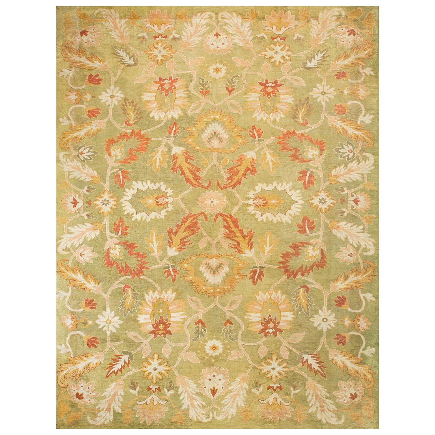 Late 19th Century Turkish Anatolian Oushak Carpet (12'4" x 16'2"- 376 x 493 cm)