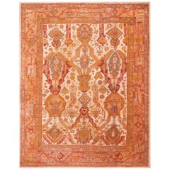 Antique Late 19th Century Turkish Oushak Carpet ( 10'6" x 13'2" - 320 x 402 )