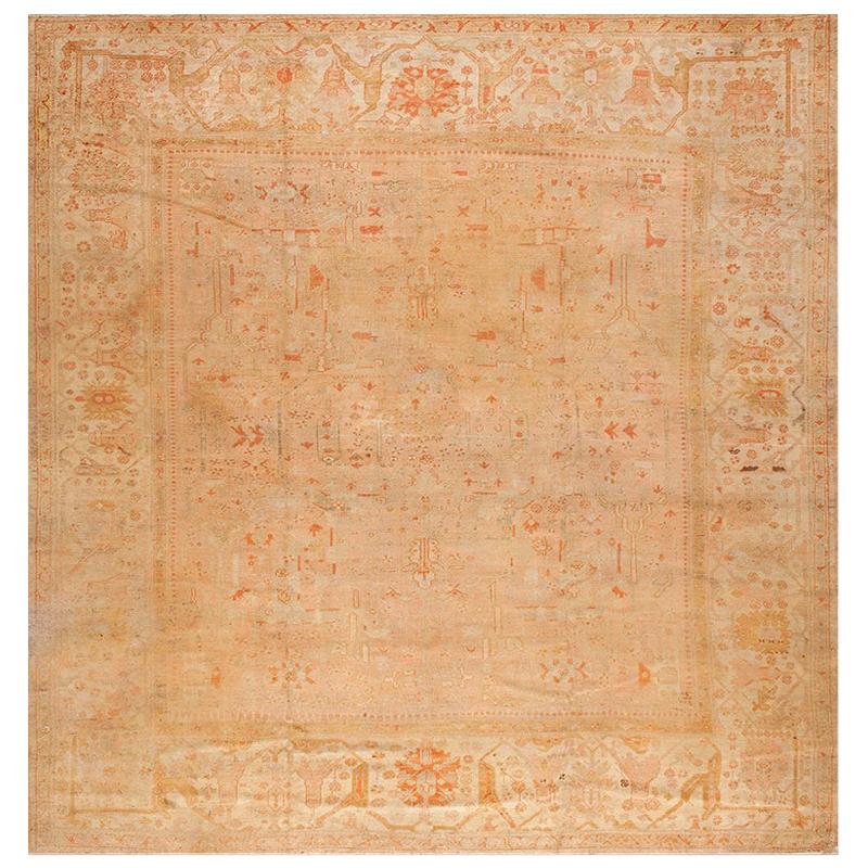 19th Century Turkish Oushak Carpet ( 11'9" x 12'2" - 358 x 370 )