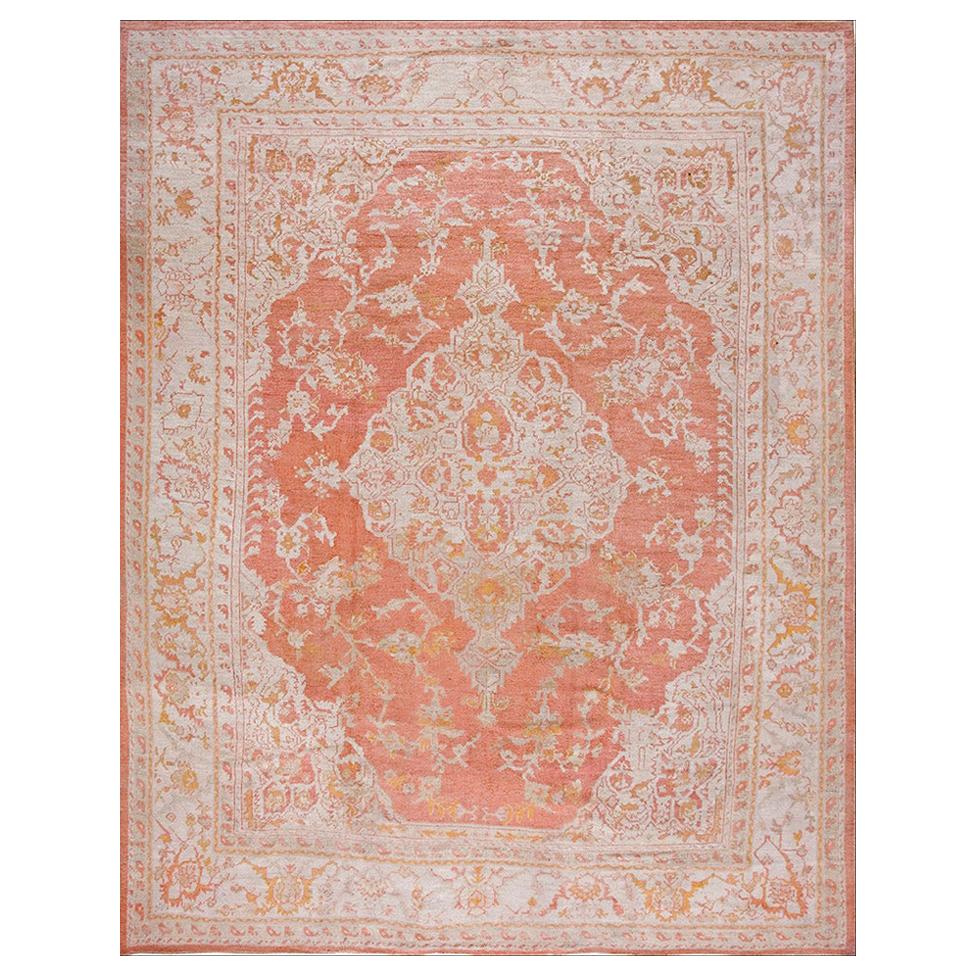 Türkischer Oushak-Teppich des frühen 20. Jahrhunderts ( 11'9" x 14'9" - 358 x 450 ) im Angebot