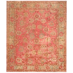 Early 20th Century Turkish Oushak Carpet ( 13'10" x 16'8" - 422 x 508 )