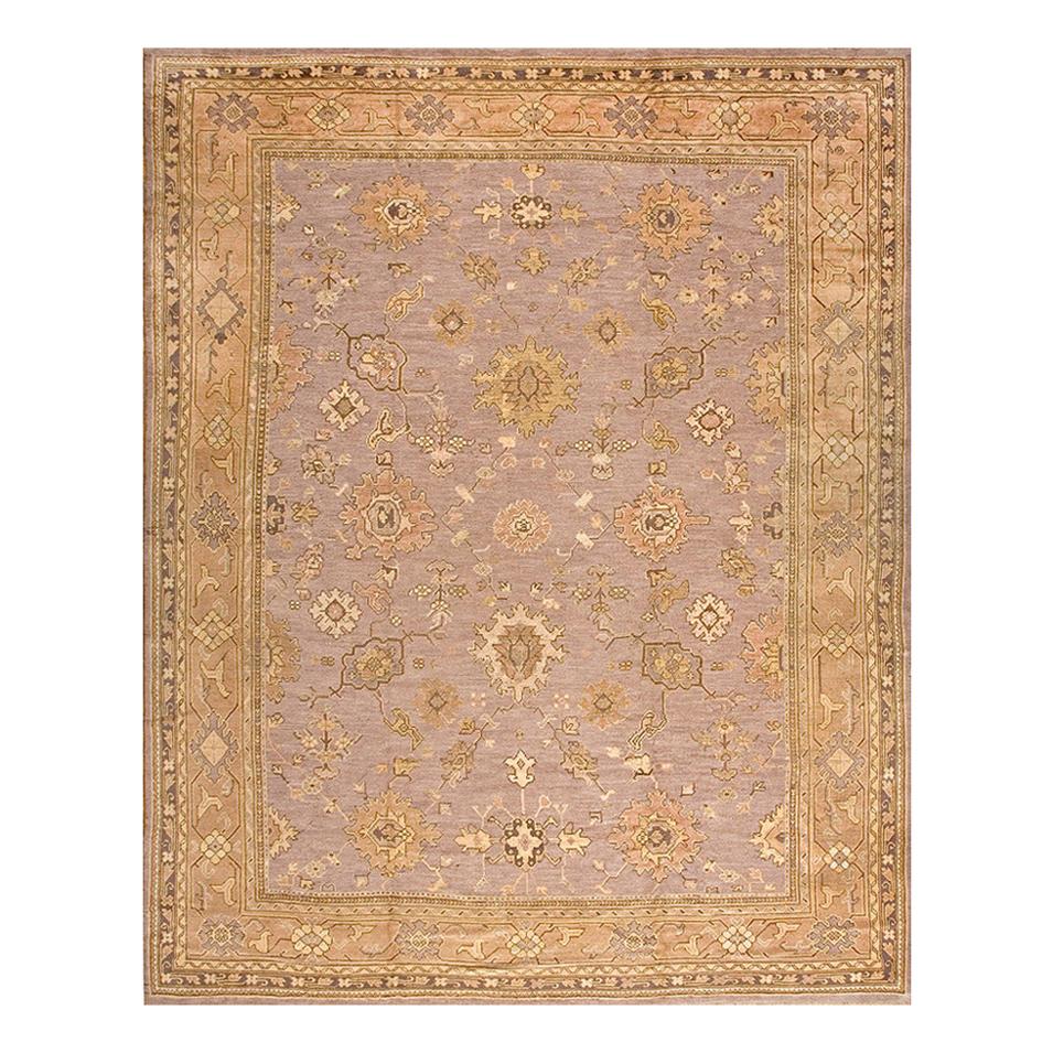 Early 20th Century Turkish Oushak Carpet ( 11' x 13'9" - 335 x 420 )