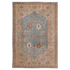Antique Oushak Rug, Hand-Woven Wool, 8'6 x 12'5, Turkish, 19th Century