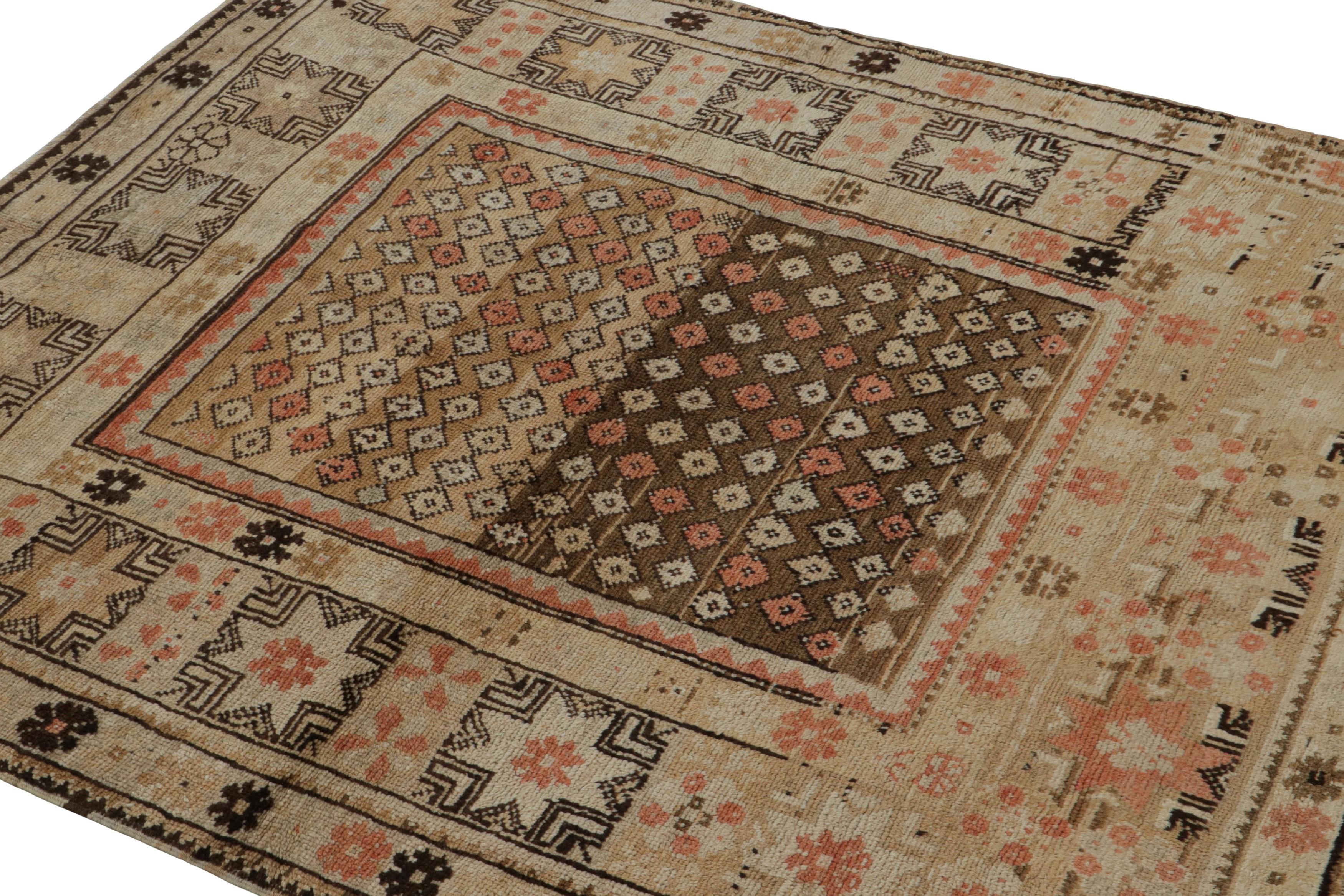 Handknotted in wool, this antique 4x5 Oushak rug originates circa 1880-1890 and is the latest to join Rug & Kilim’s Vintage & Antique collection.

On the Design:

This rug is an interesting tribal piece, and among the few scatter rugs we’ve curated