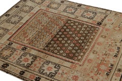 Antique Oushak rug in Beige-Brown Tribal Patterns by Rug & Kilim