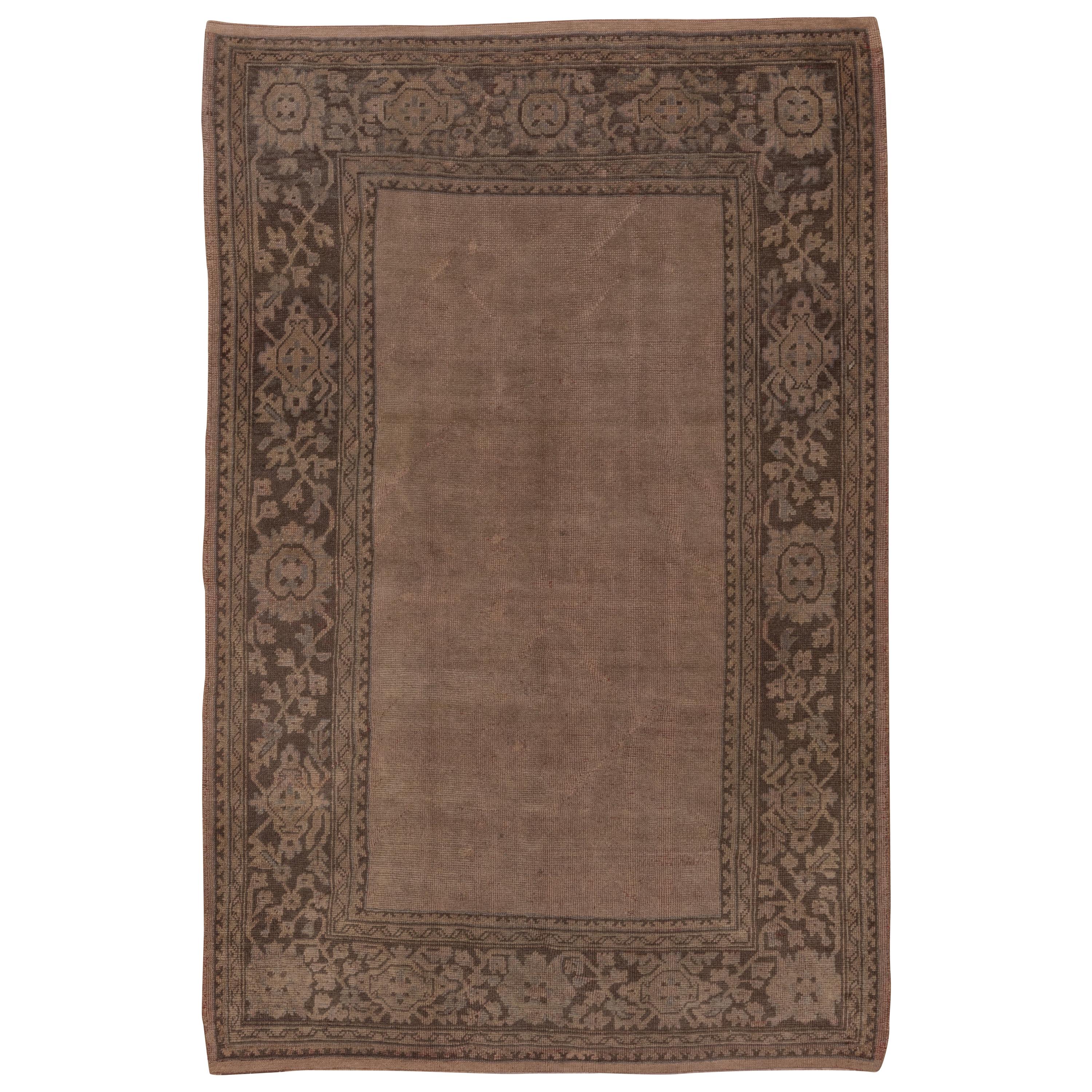 Antique Oushak Rug, Plain Field