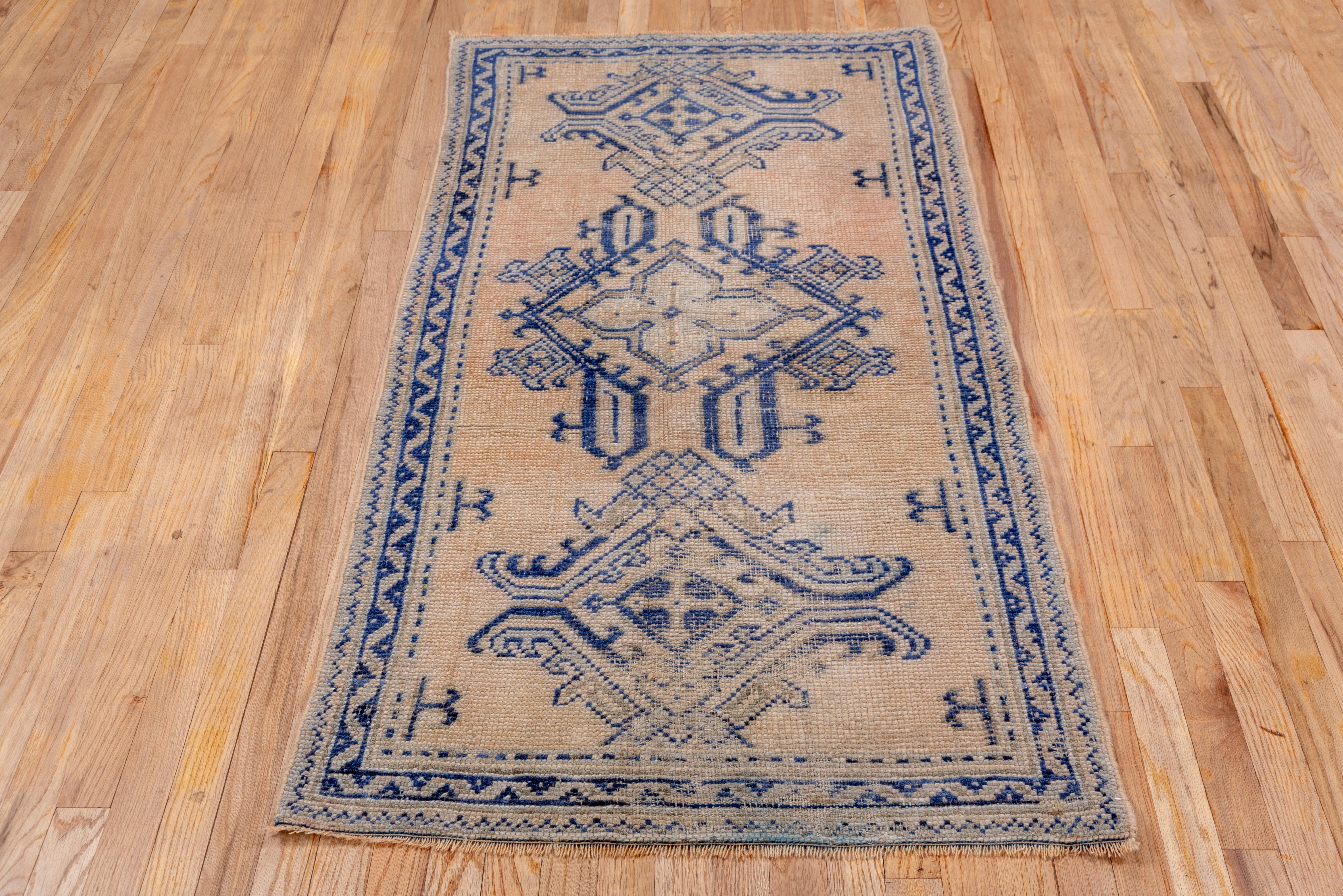 Early 20th Century Antique Oushak Rug, Royal Blue Accents For Sale