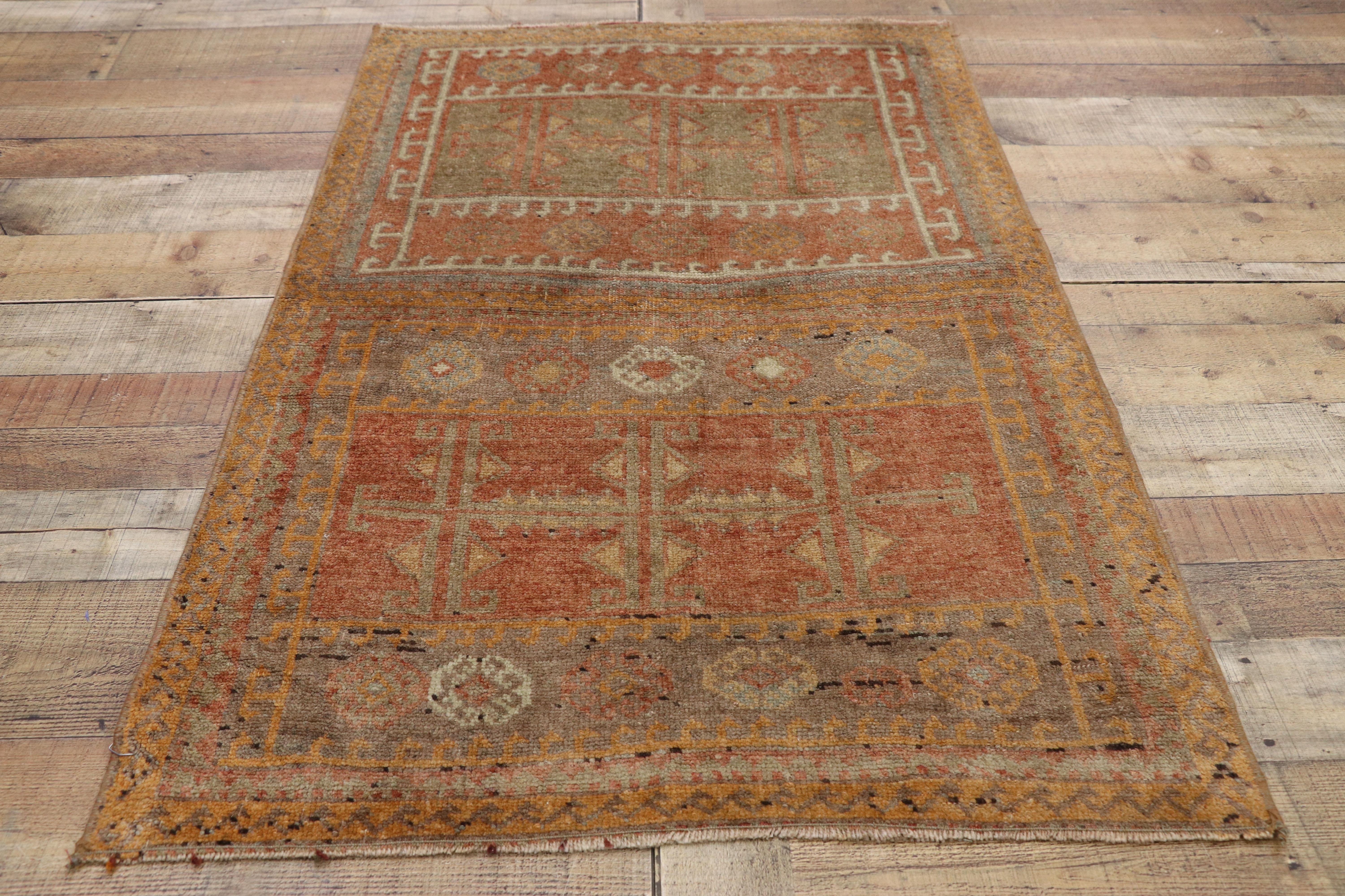 Antique Oushak Rug with Belgian Arts & Crafts Style For Sale 1