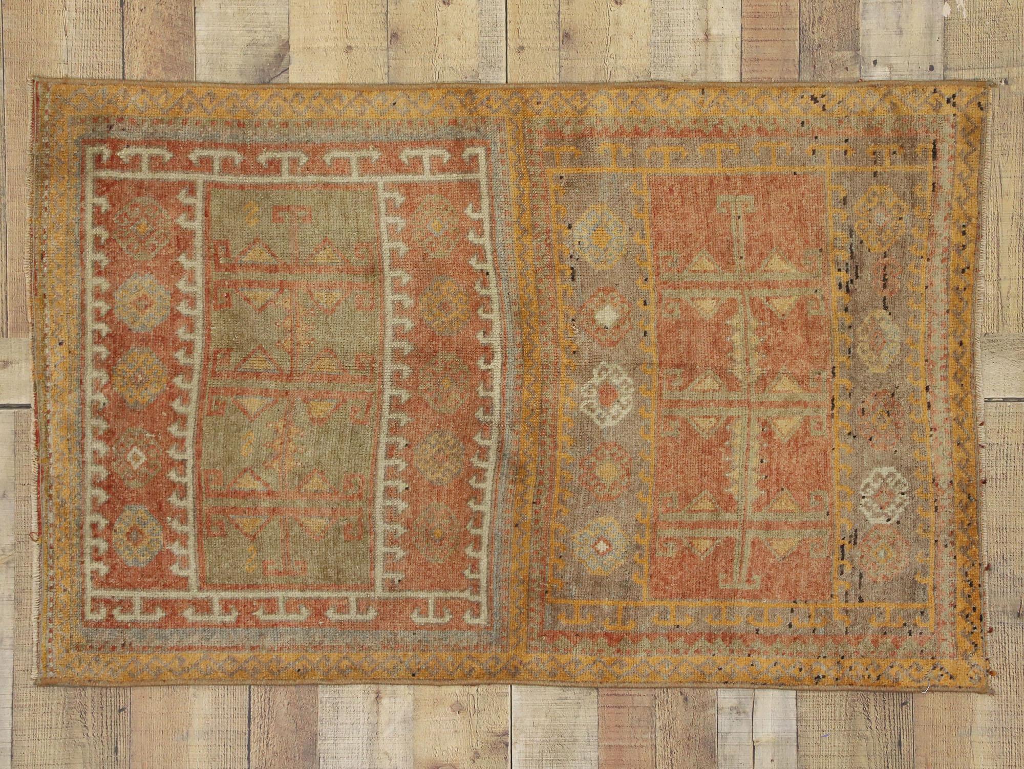 Antique Oushak Rug with Belgian Arts & Crafts Style For Sale 2