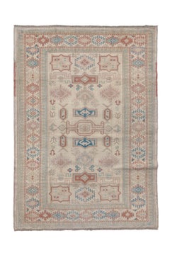 Antique Oushak Rug with Soft Palette