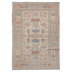 Antique Oushak Rug with Soft Palette