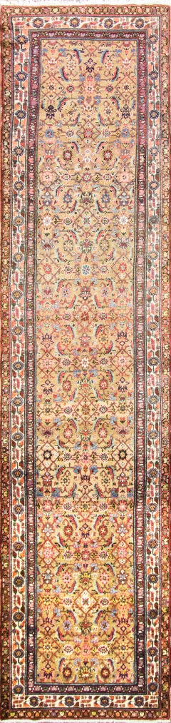 Antique Oushak Runner 3'4" × 14'11"