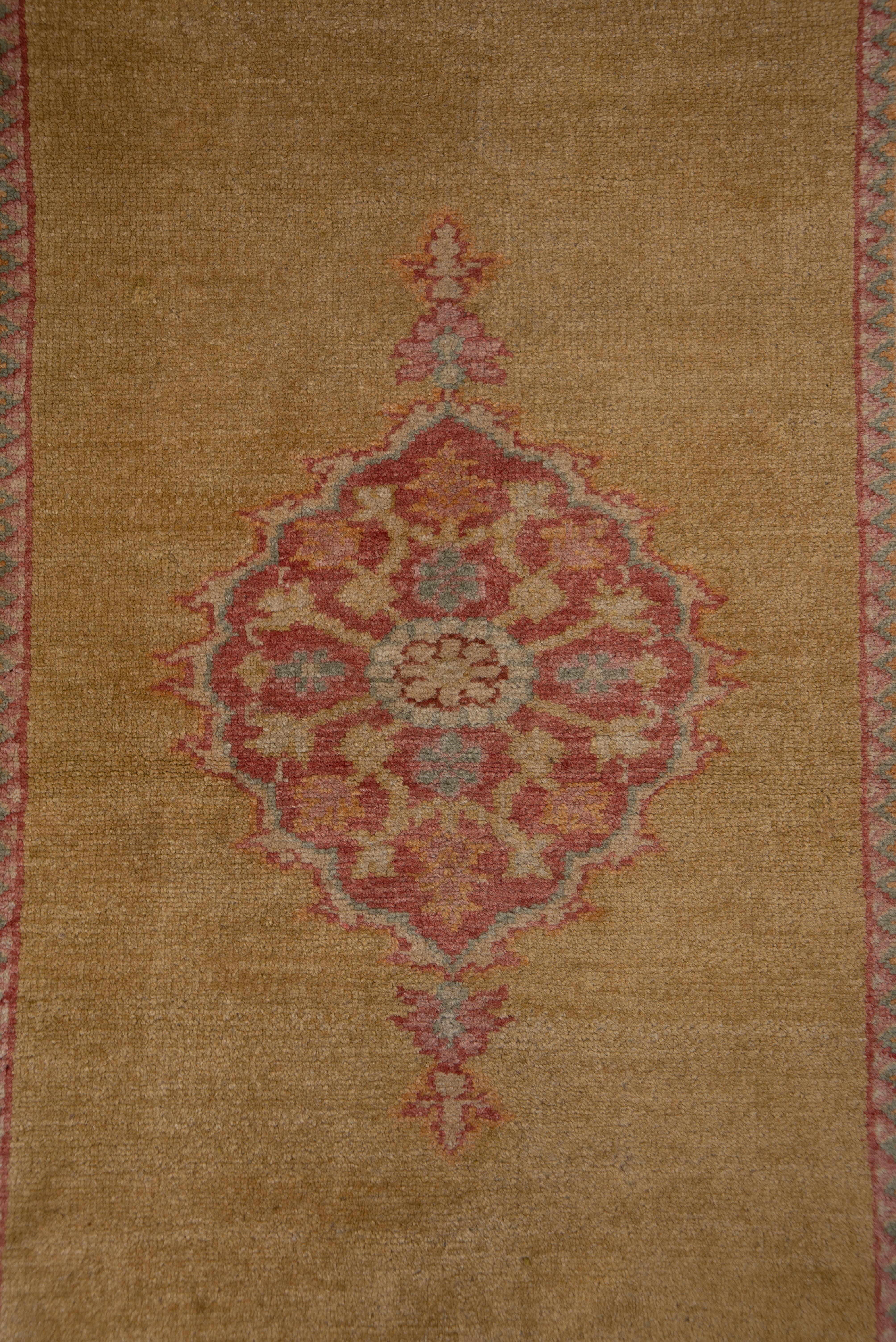 Hand-Knotted Antique Turkish Oushak Runner, Circa 1930s For Sale