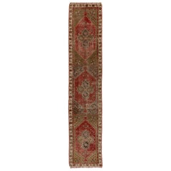 Antique Oushak Runner, Unusual Wool Hand Knotted Rug