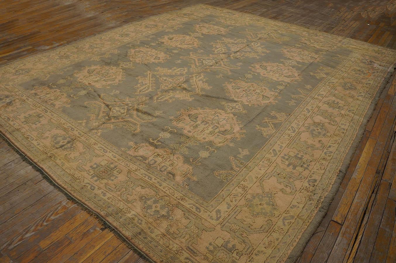 Early 20th Century Turkish Oushak Carpet ( 10' x 12'1'' - 305 x 368 ) For Sale 11