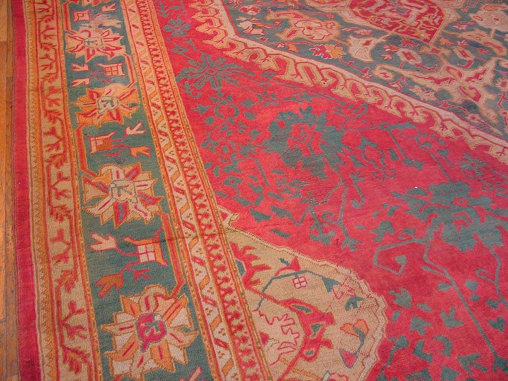 Early 20th Century Turkish Oushak Carpet ( 12' x 23' - 366 x 702 ) For Sale 2