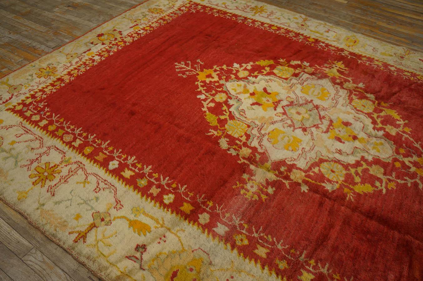 Wool Late 19th Century Turkish Angora Oushak Carpet ( 7' 6'' x 10' - 230 x 305 cm )  For Sale