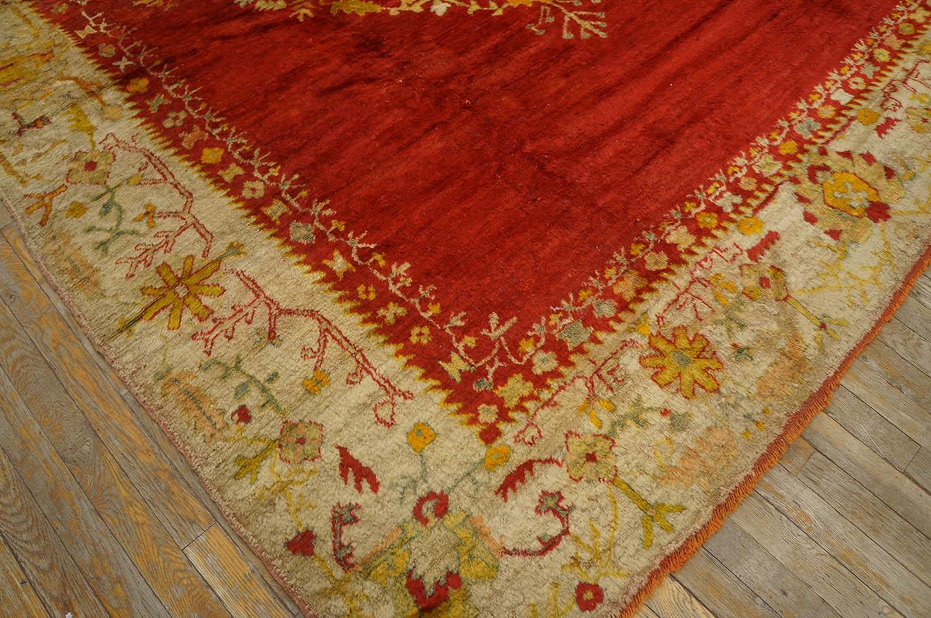 Late 19th Century Turkish Angora Oushak Carpet ( 7' 6'' x 10' - 230 x 305 cm )  For Sale 2