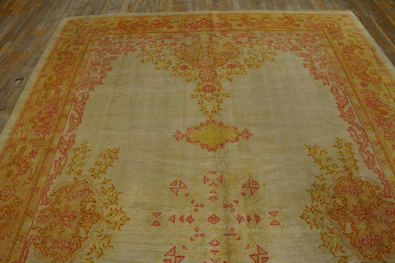 Hand-Knotted Early 20th Century Turkish Carpet ( 8'3