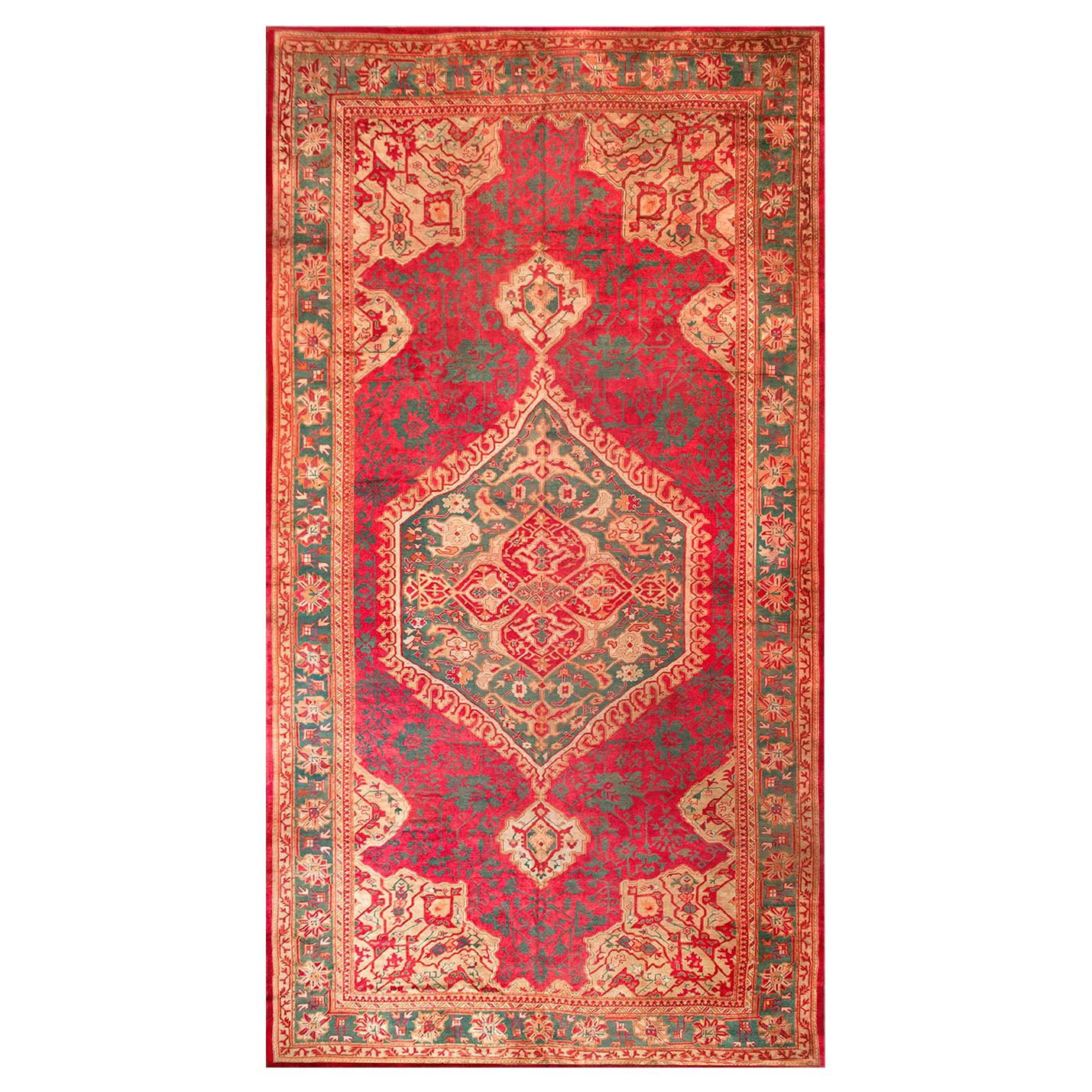 Early 20th Century Turkish Oushak Carpet ( 12' x 23' - 366 x 702 ) For Sale
