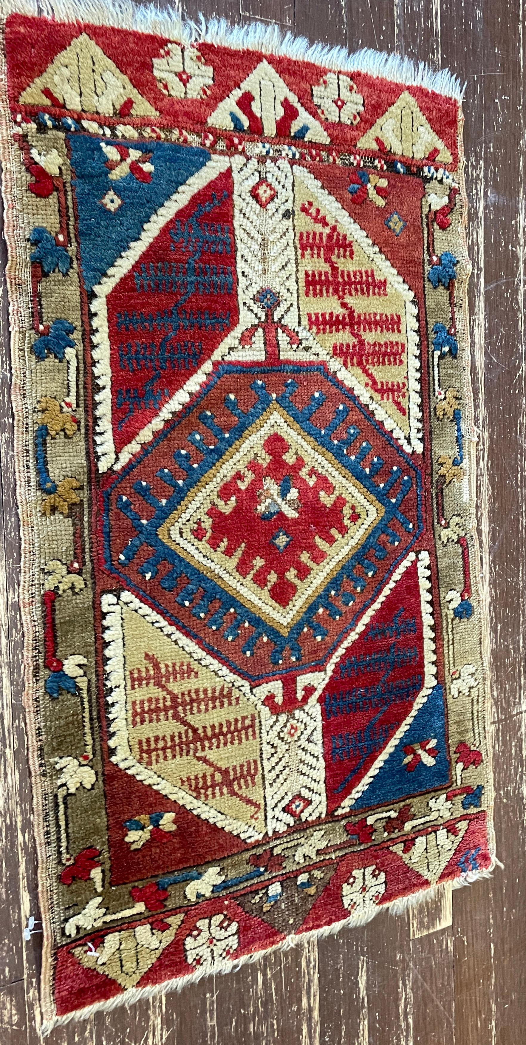 Hand-Knotted Antique Oushak Yastik Anatolian Rug For Sale